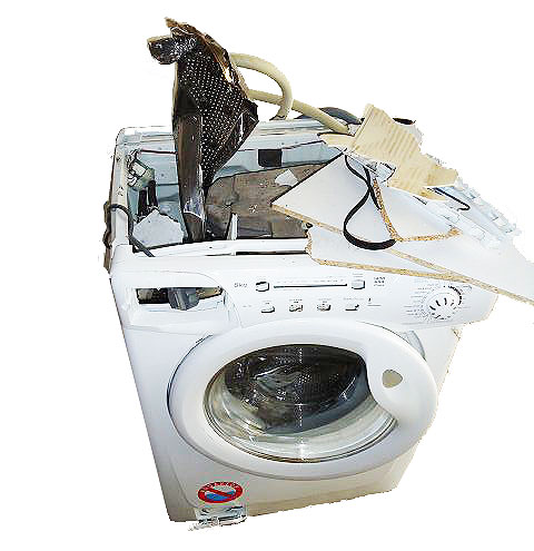 exploding candy washer machine presents danger to owners